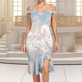 Off-Shoulder Dress with Ruffle Hem
