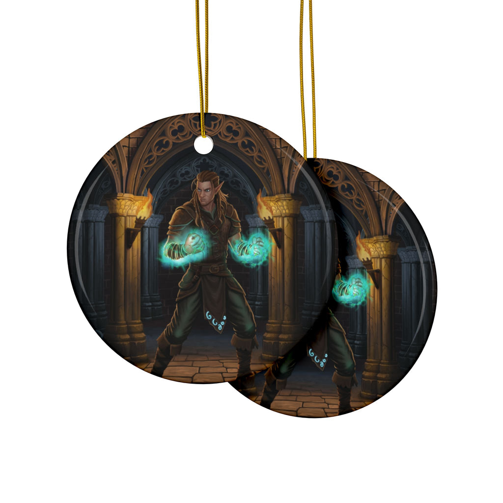 Mage Fighter Ceramic Ornaments