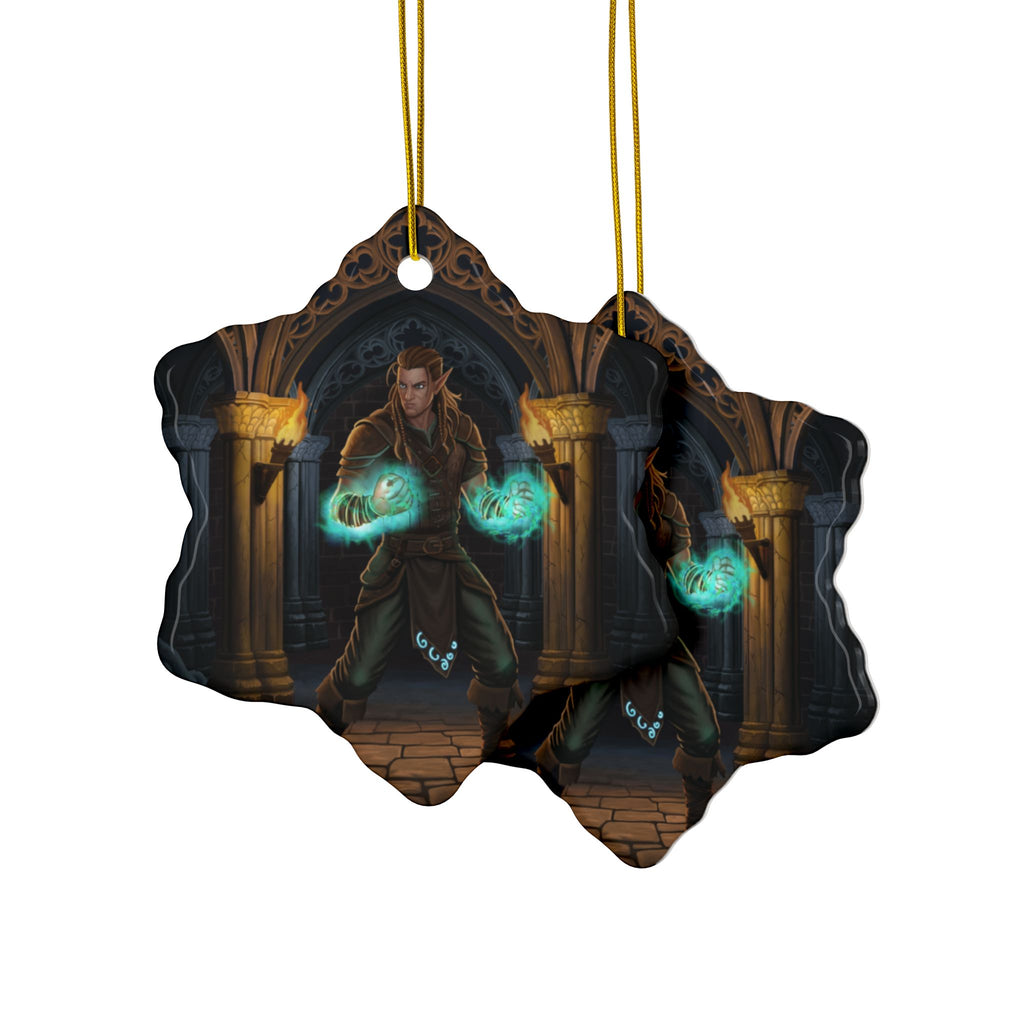 Mage Fighter Ceramic Ornaments