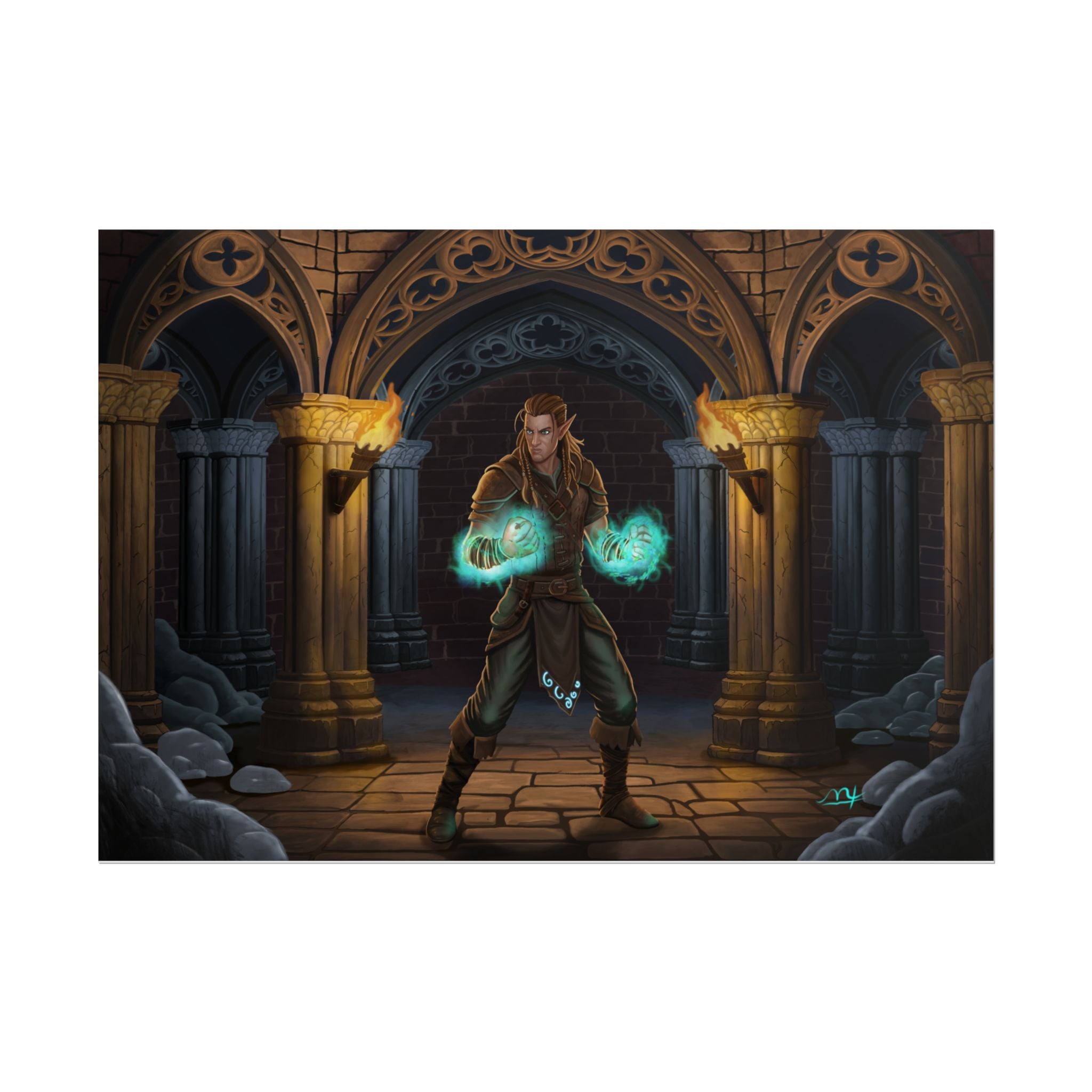 Mage Fighter Rolled Posters