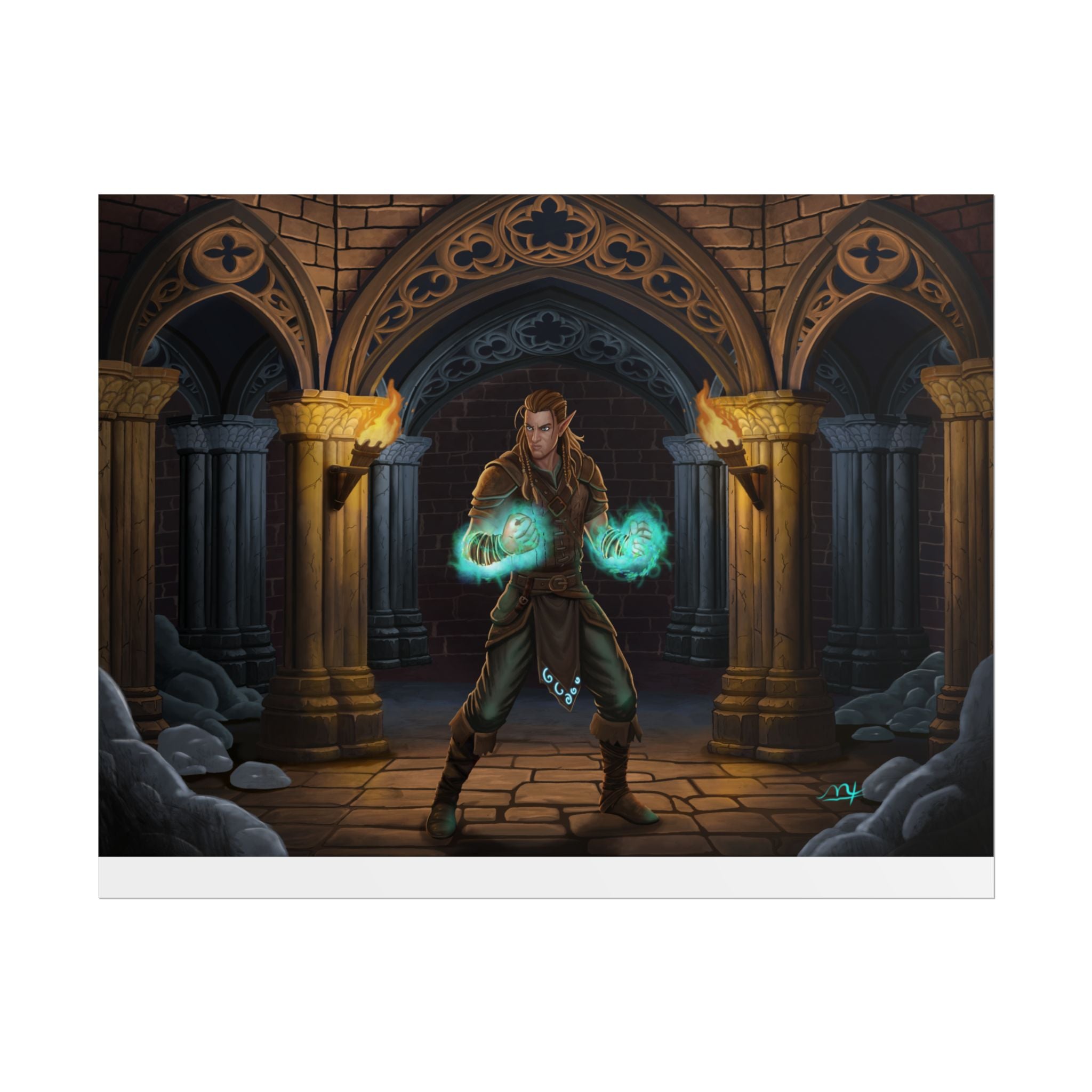 Mage Fighter Rolled Posters