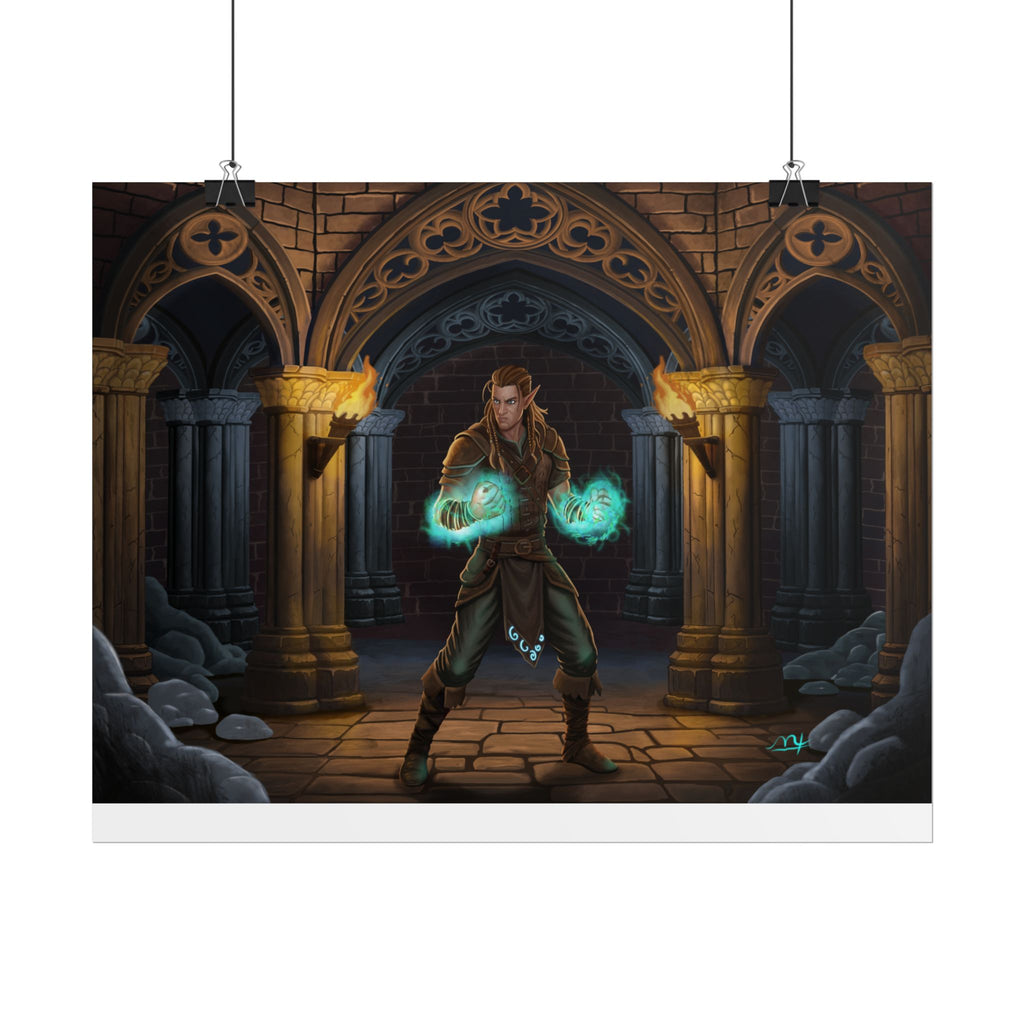 Mage Fighter Rolled Posters
