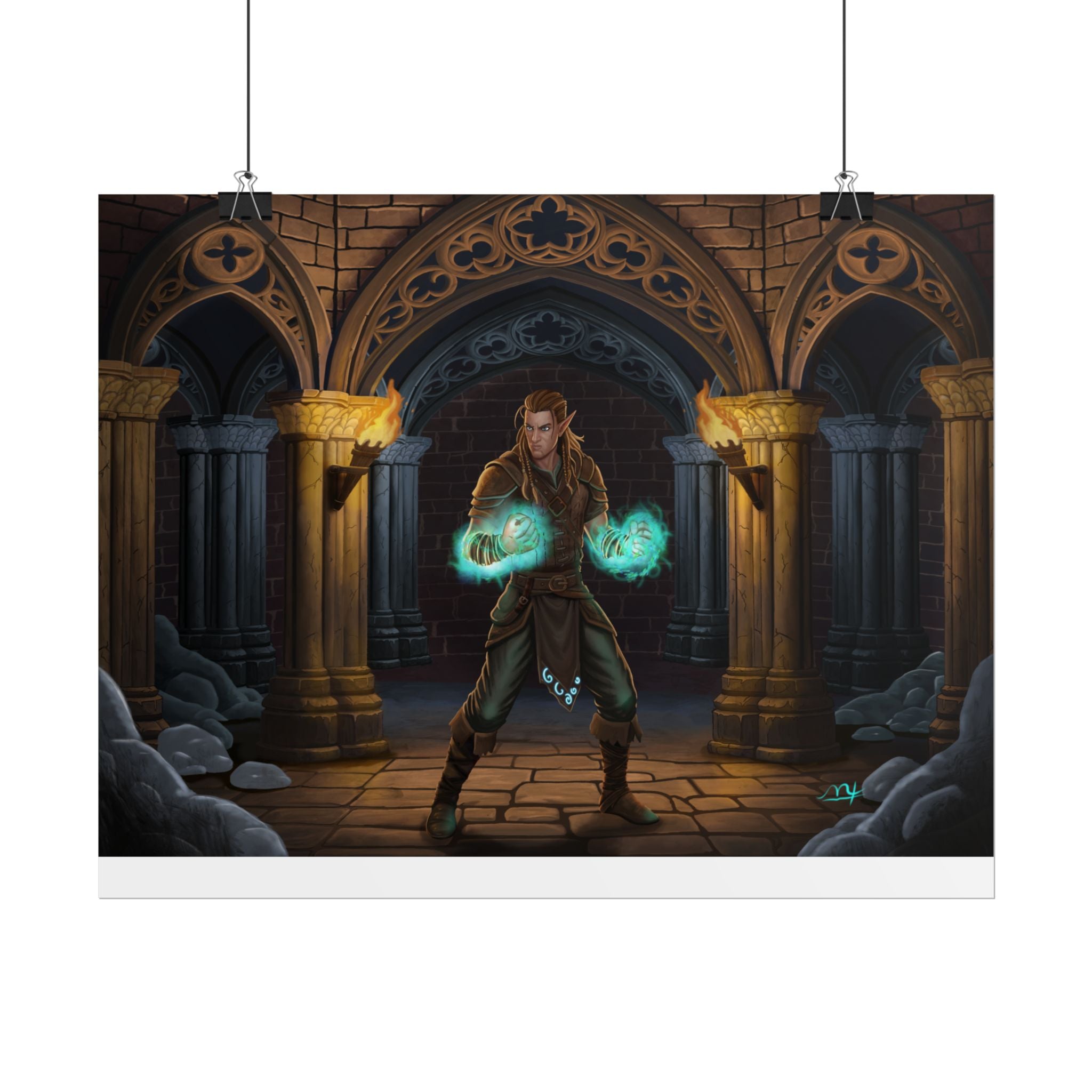 Mage Fighter Rolled Posters