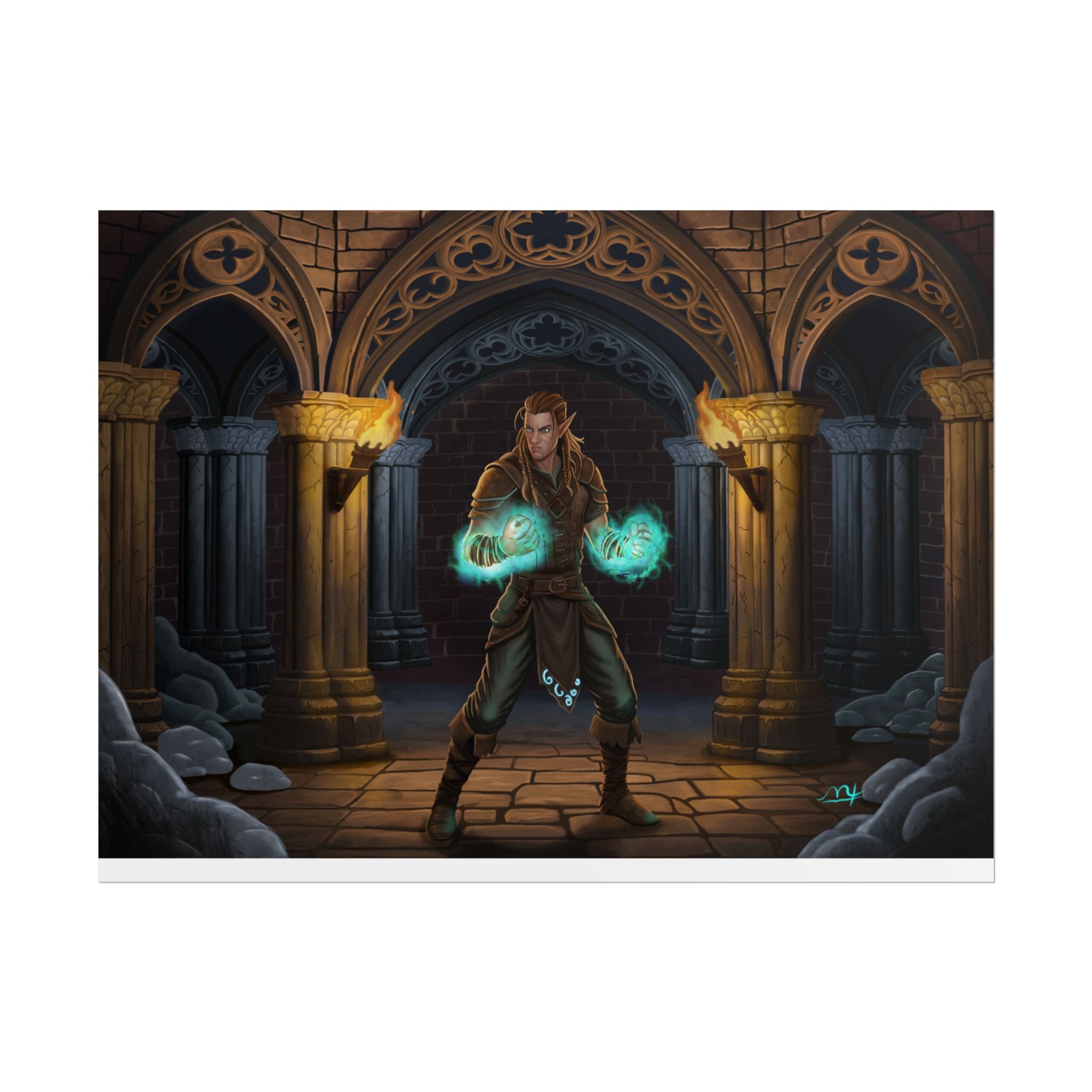 Mage Fighter Rolled Posters