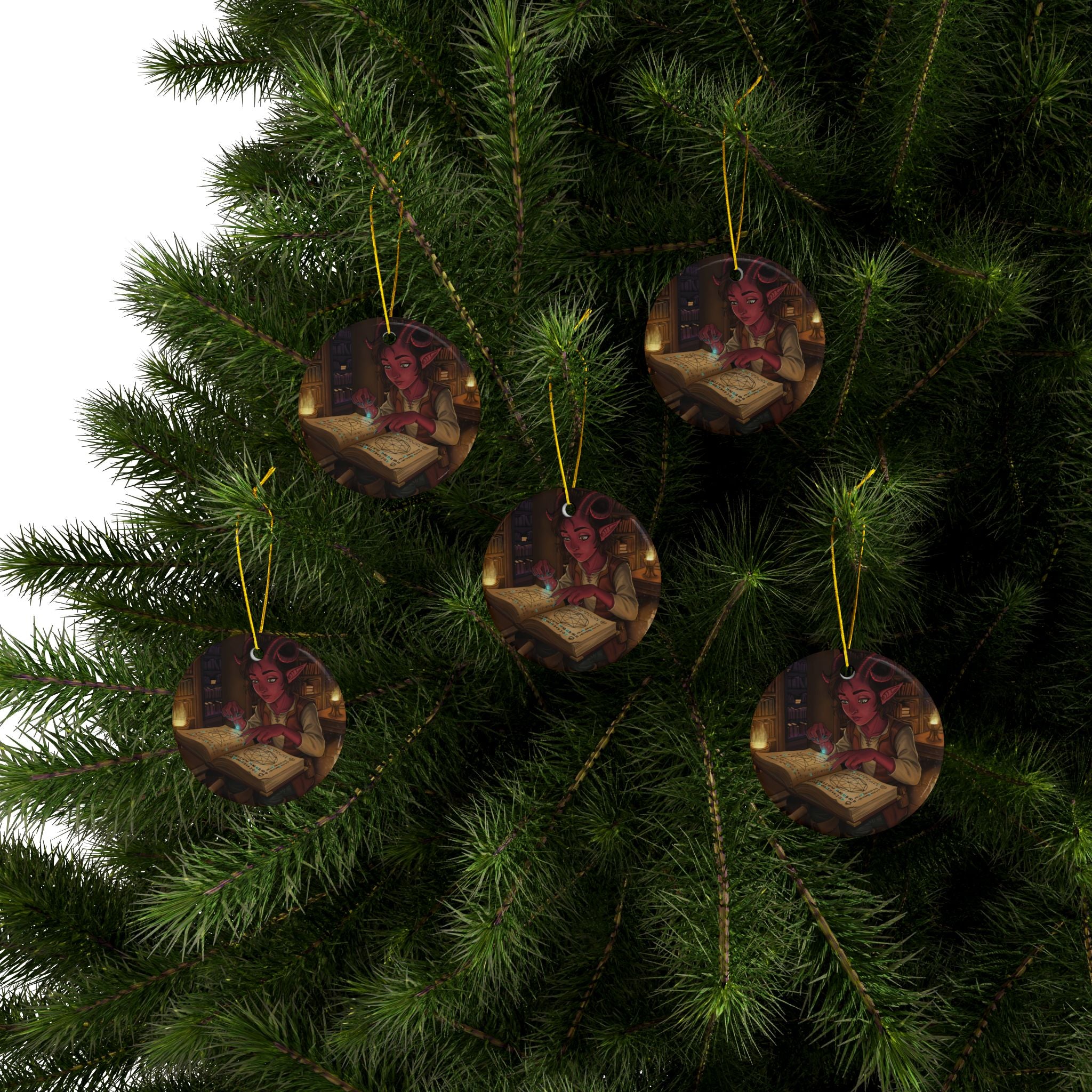 Tiefling Ceramic Ornaments