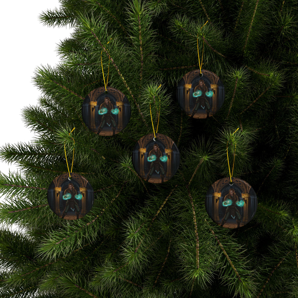 Mage Fighter Ceramic Ornaments