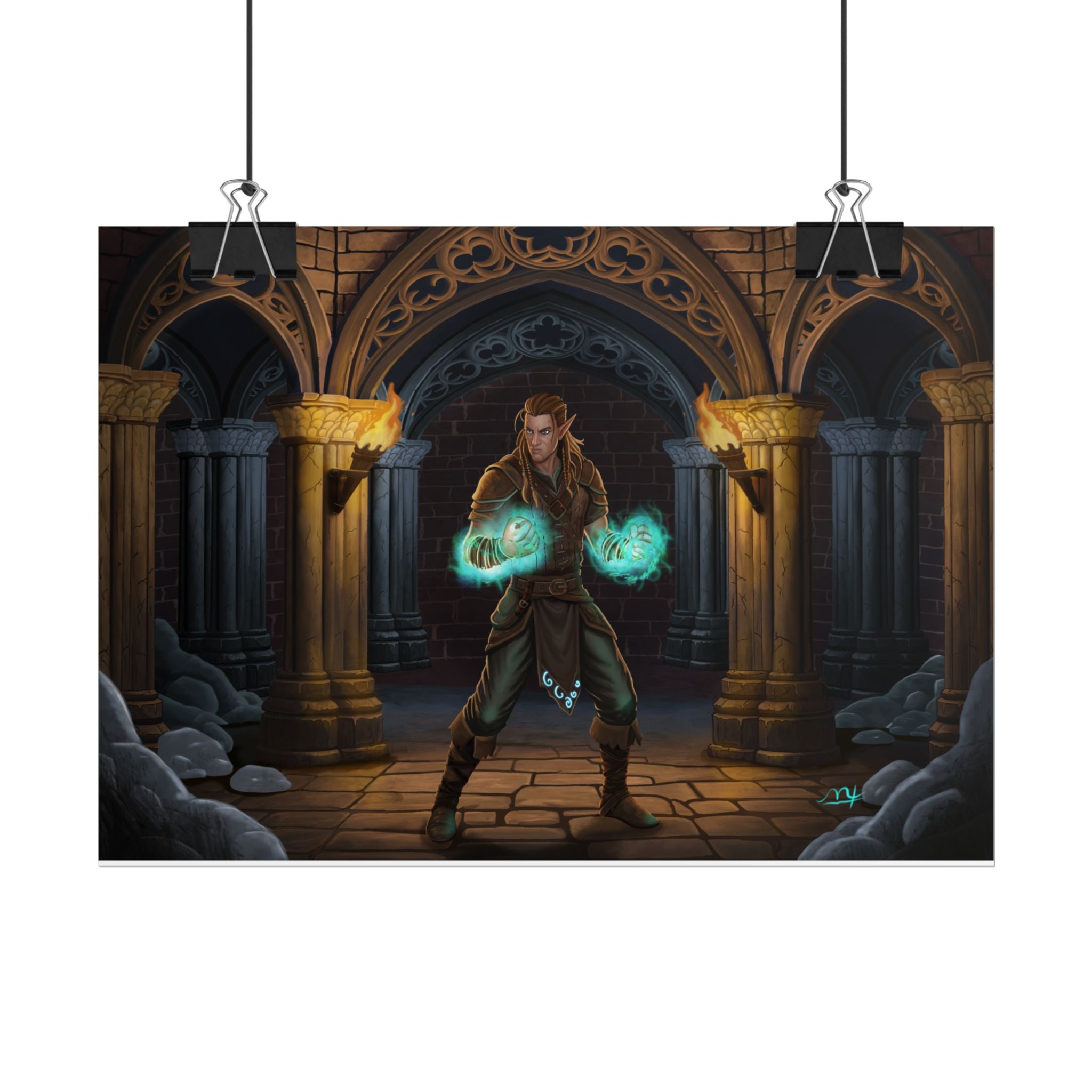 Mage Fighter Rolled Posters