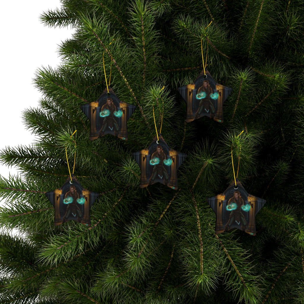 Mage Fighter Ceramic Ornaments