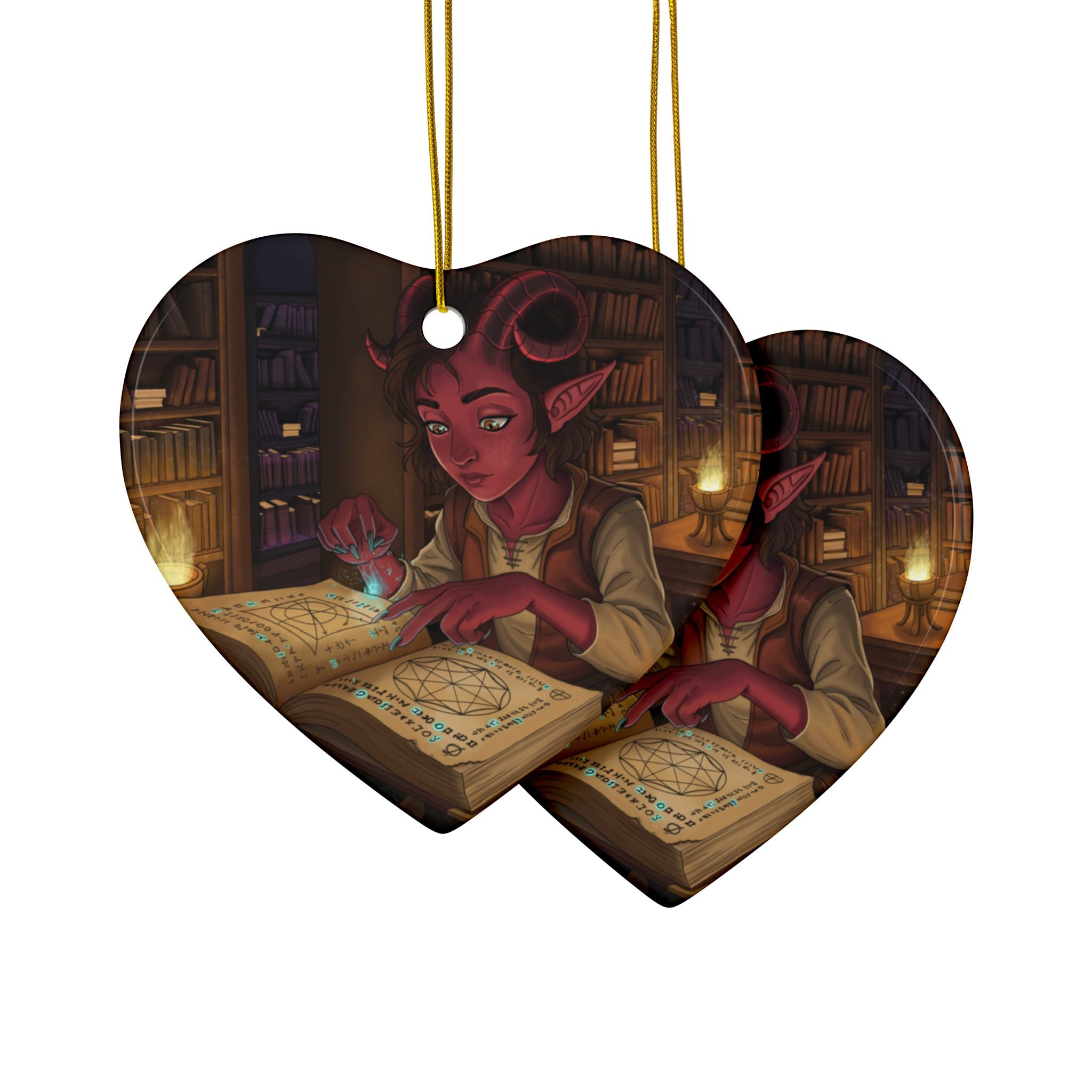 Tiefling Ceramic Ornaments
