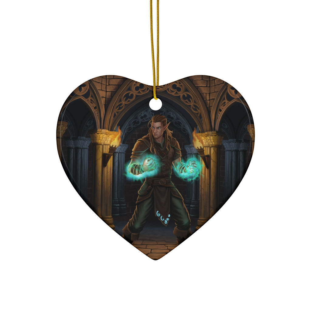 Mage Fighter Ceramic Ornaments