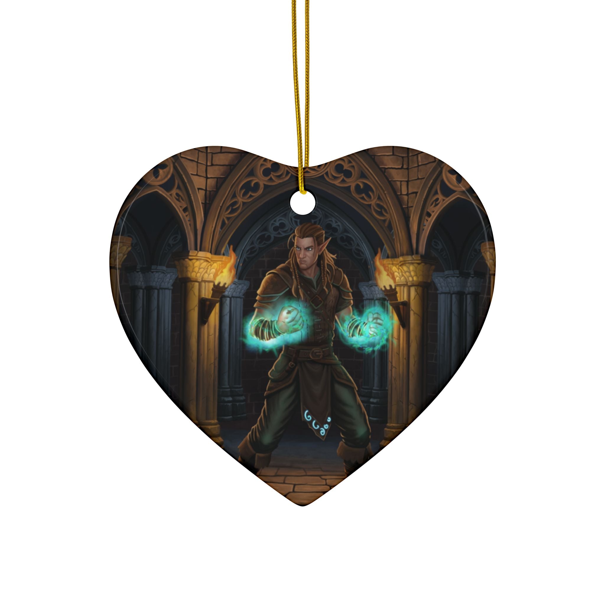 Mage Fighter Ceramic Ornaments