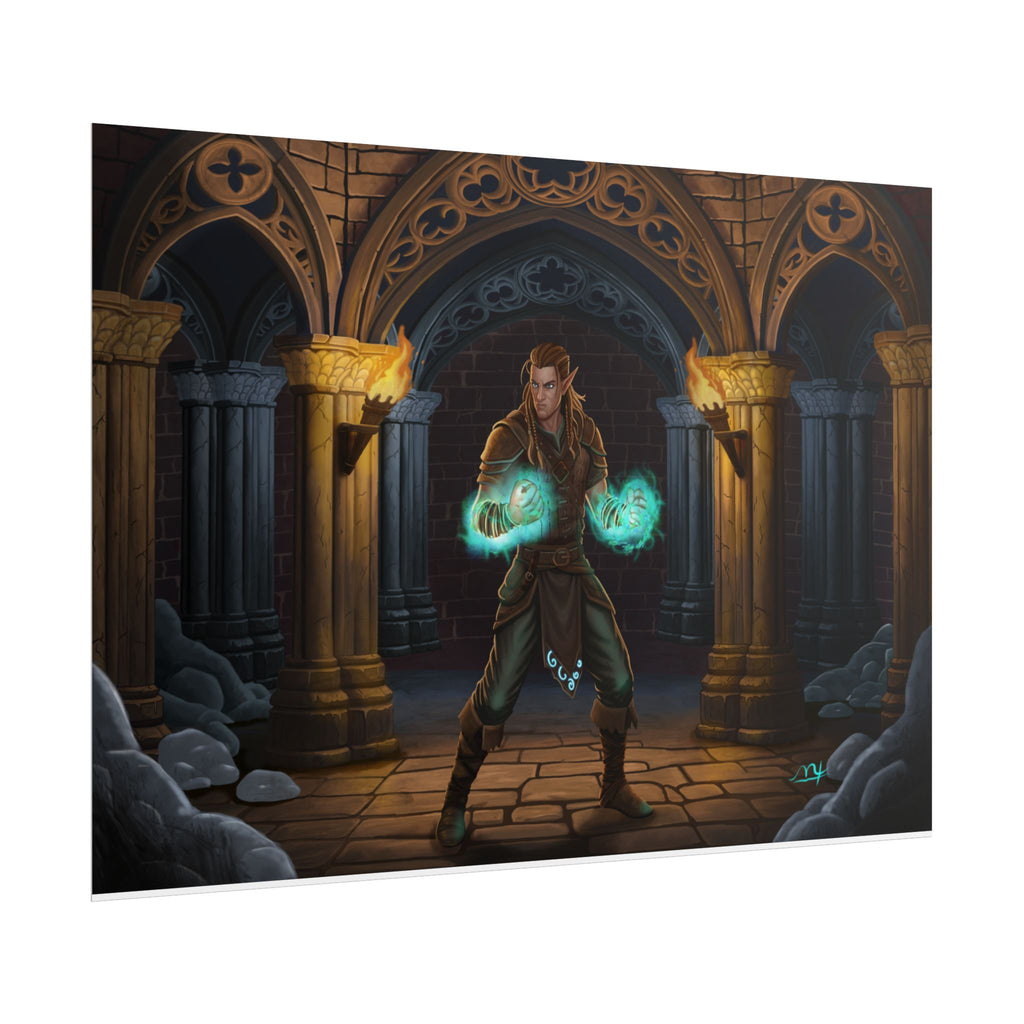 Mage Fighter Rolled Posters