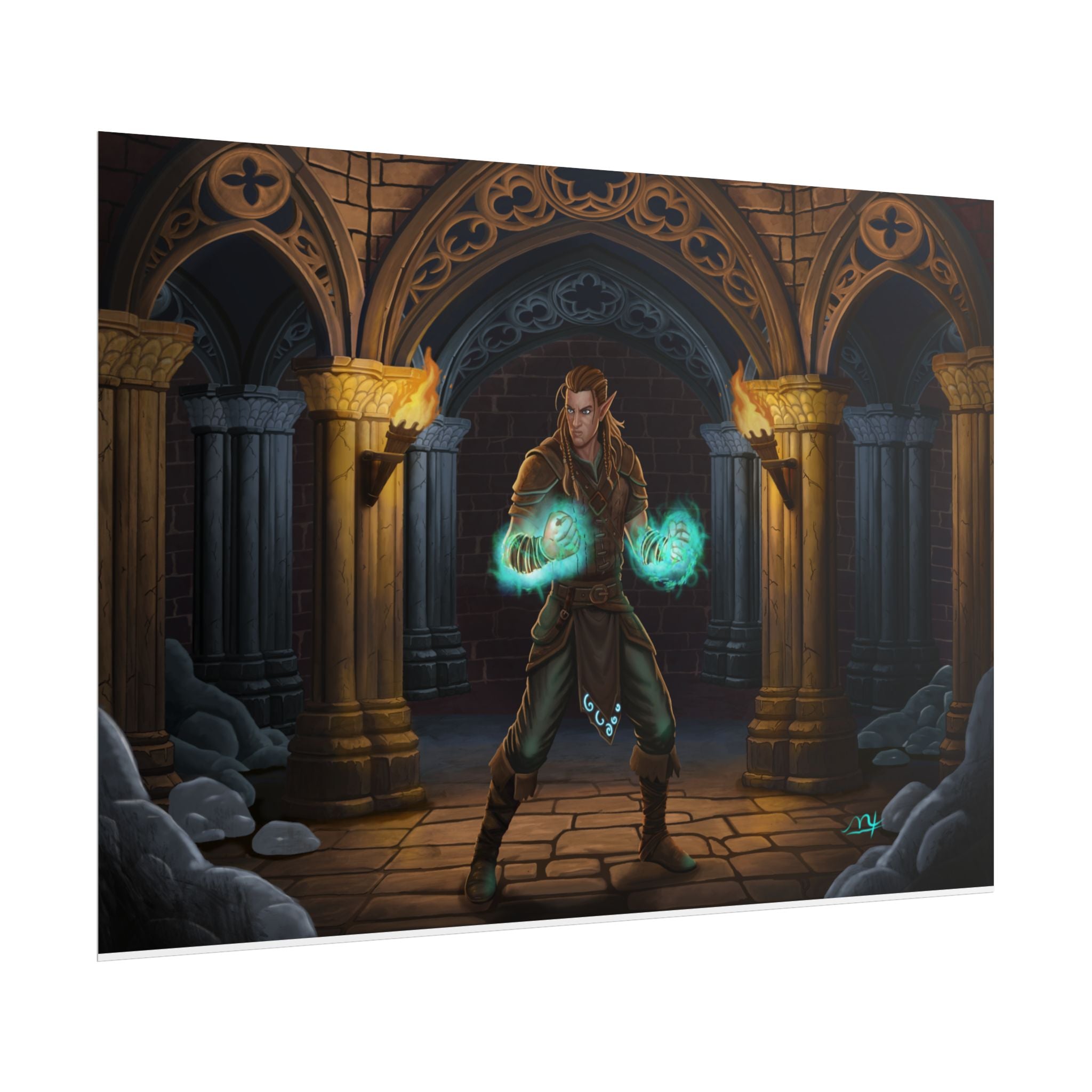 Mage Fighter Rolled Posters