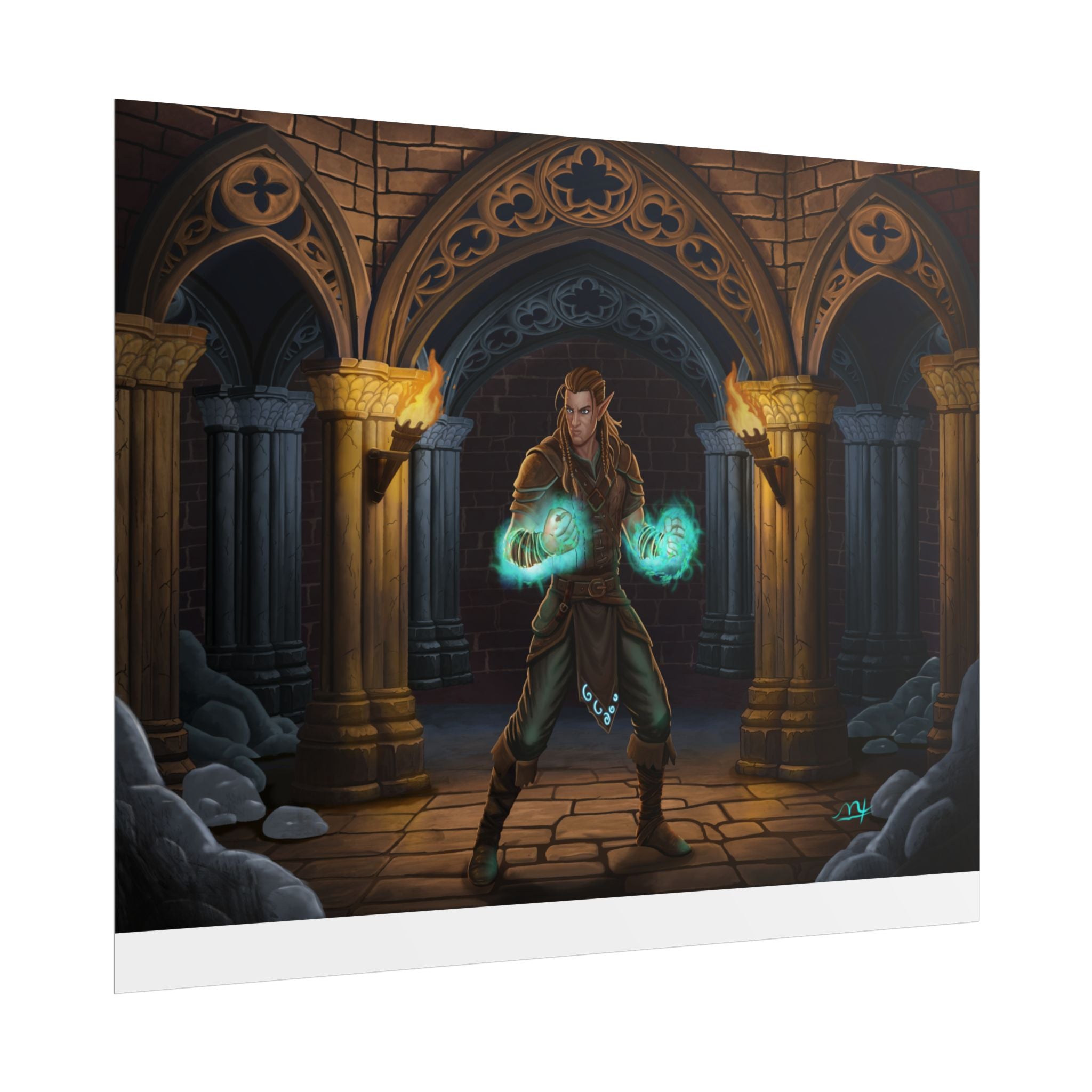 Mage Fighter Rolled Posters