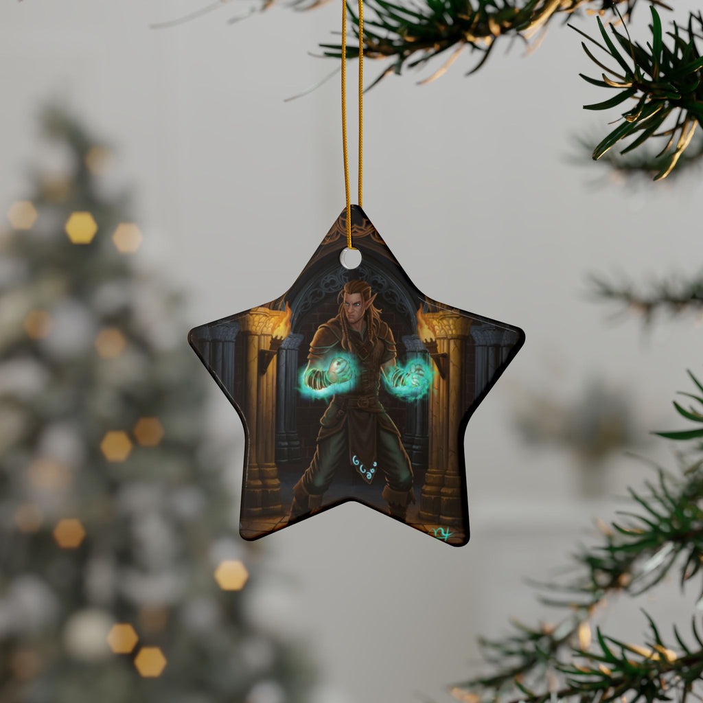 Mage Fighter Ceramic Ornaments