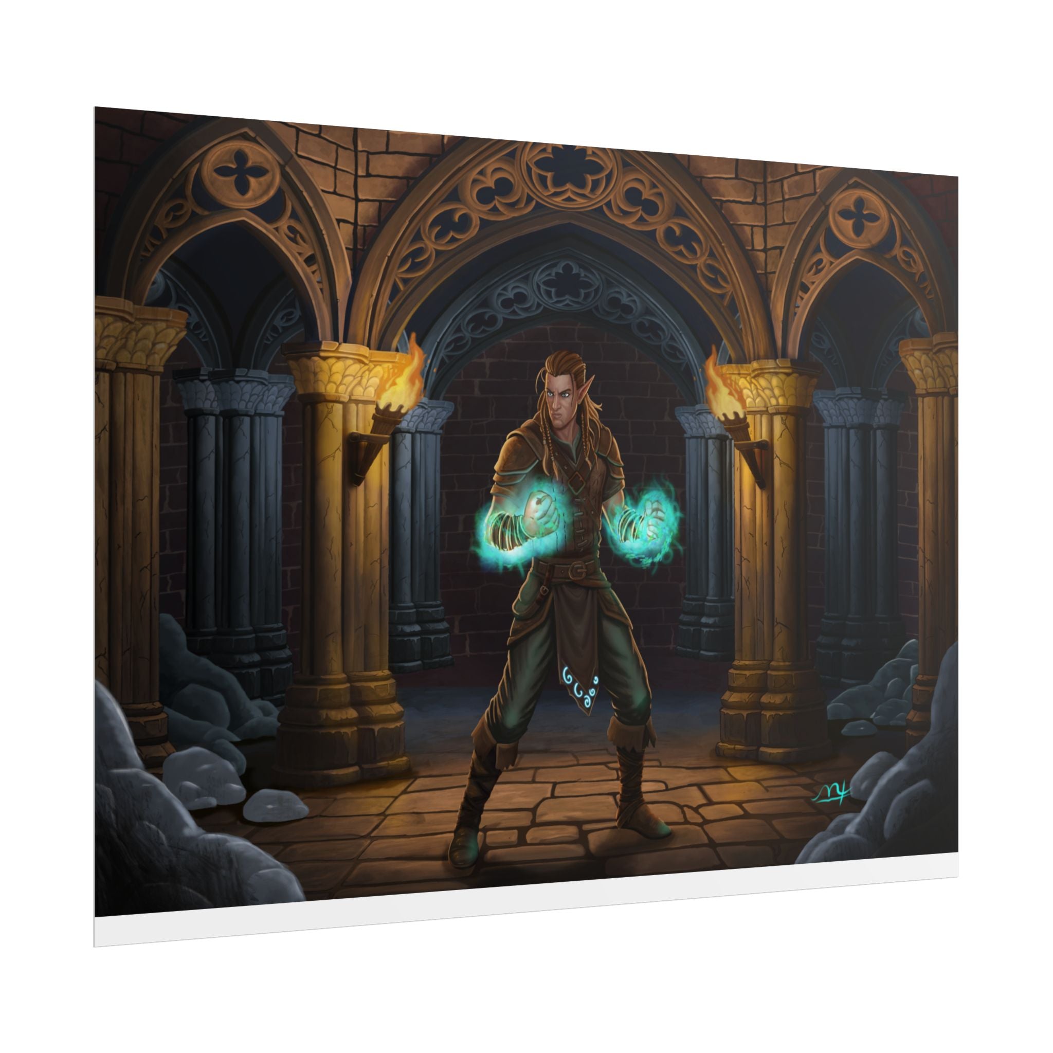 Mage Fighter Rolled Posters