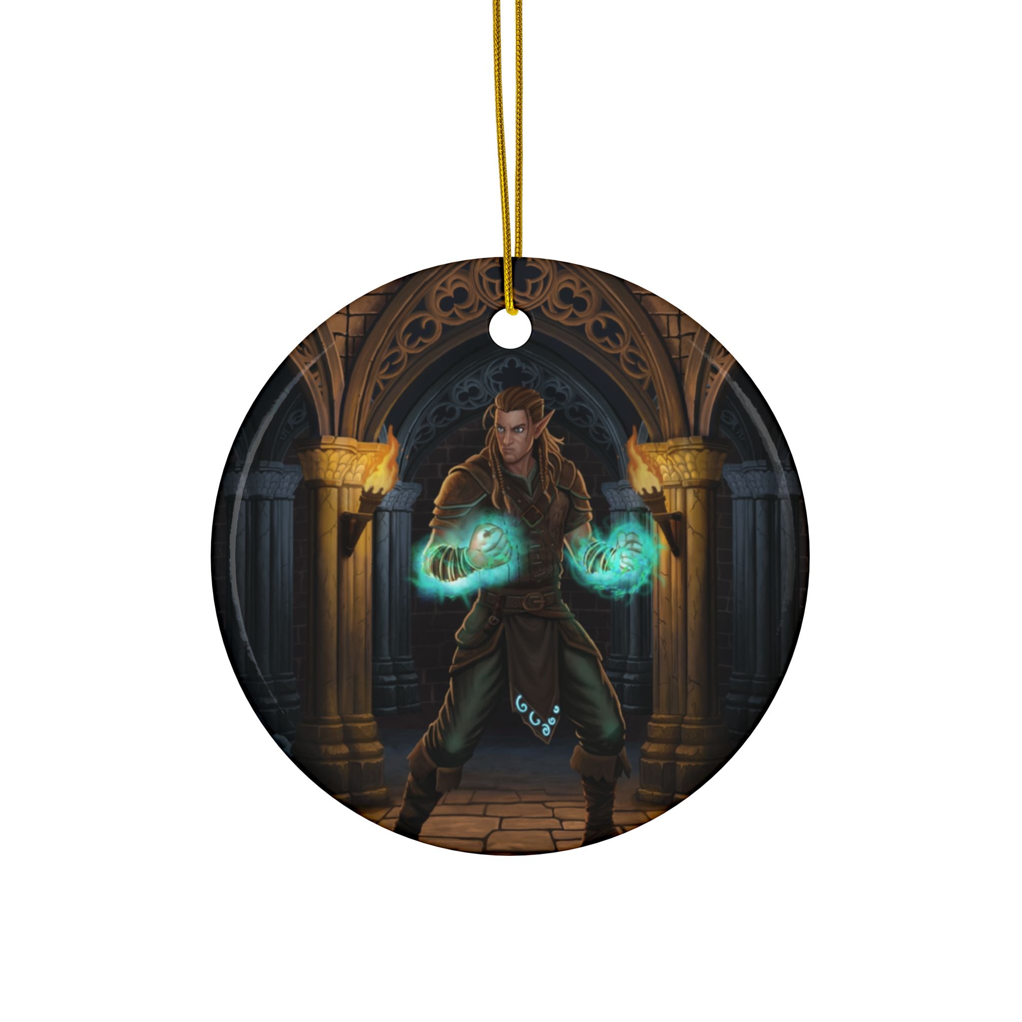 Mage Fighter Ceramic Ornaments