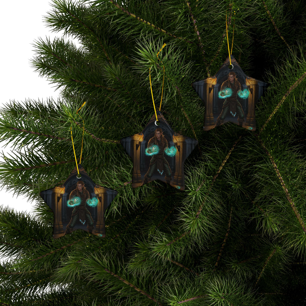 Mage Fighter Ceramic Ornaments