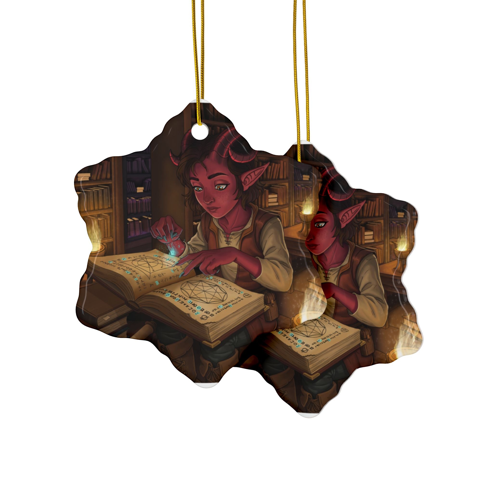 Tiefling Ceramic Ornaments