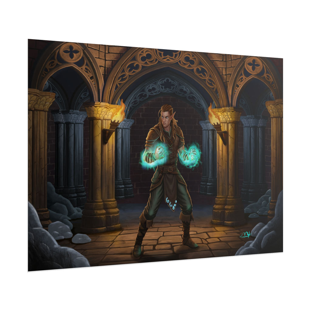 Mage Fighter Rolled Posters