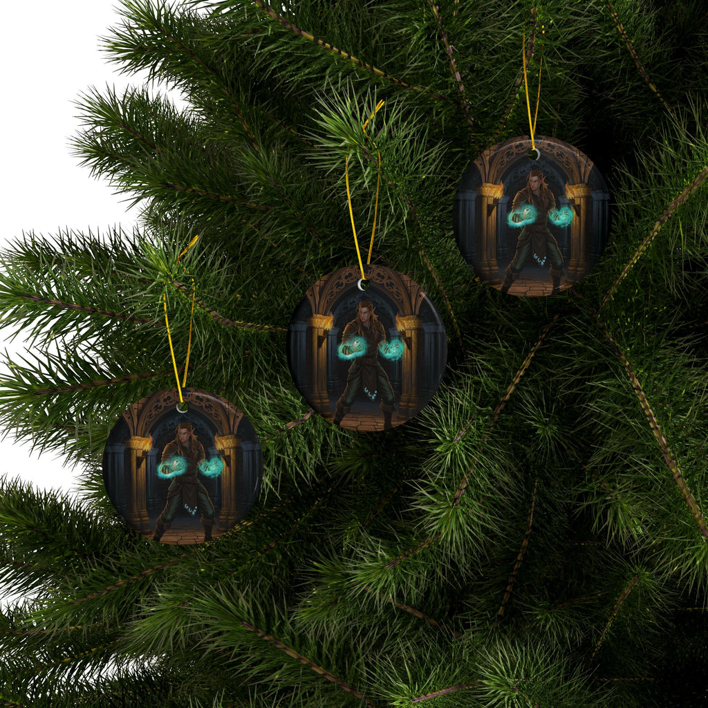 Mage Fighter Ceramic Ornaments