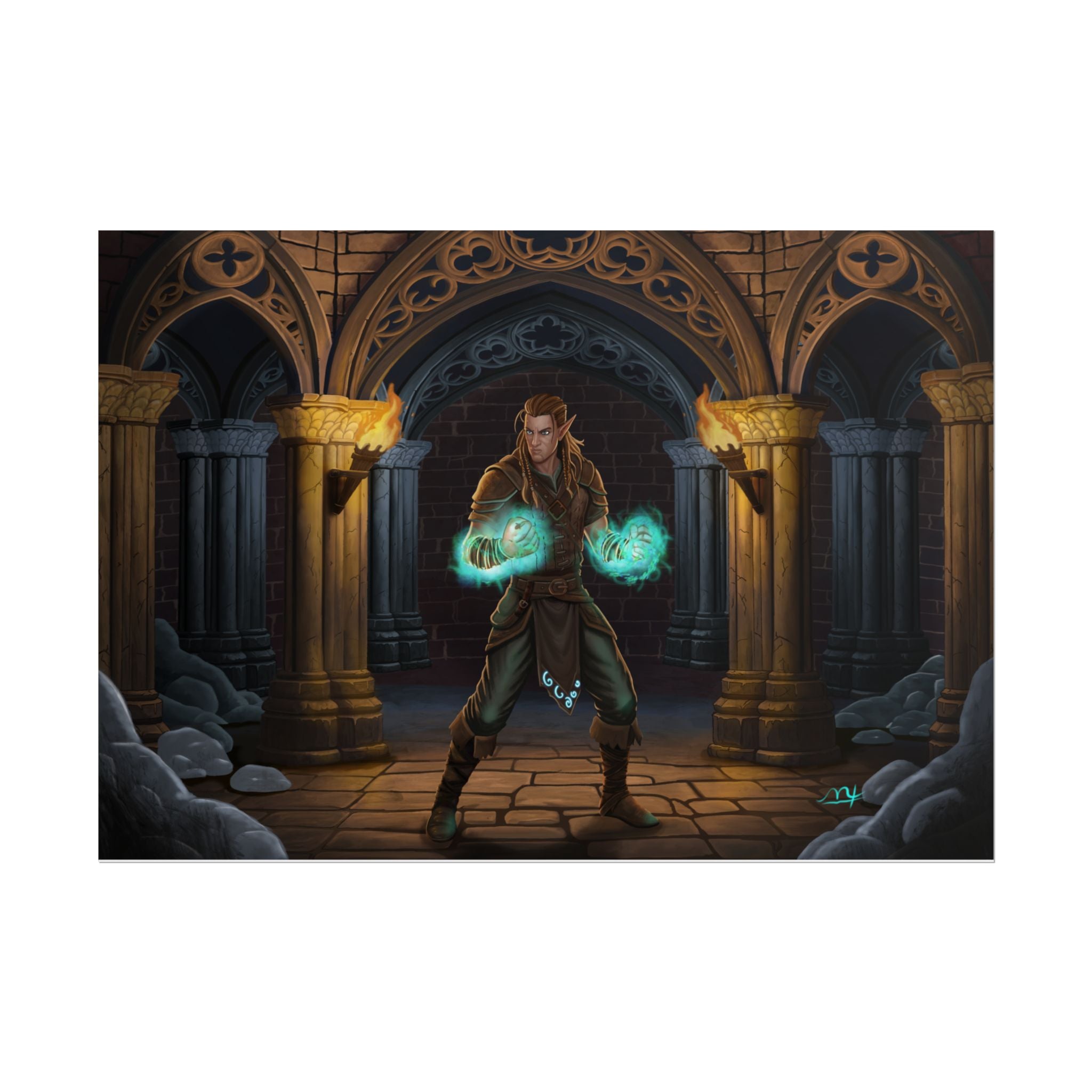 Mage Fighter Rolled Posters