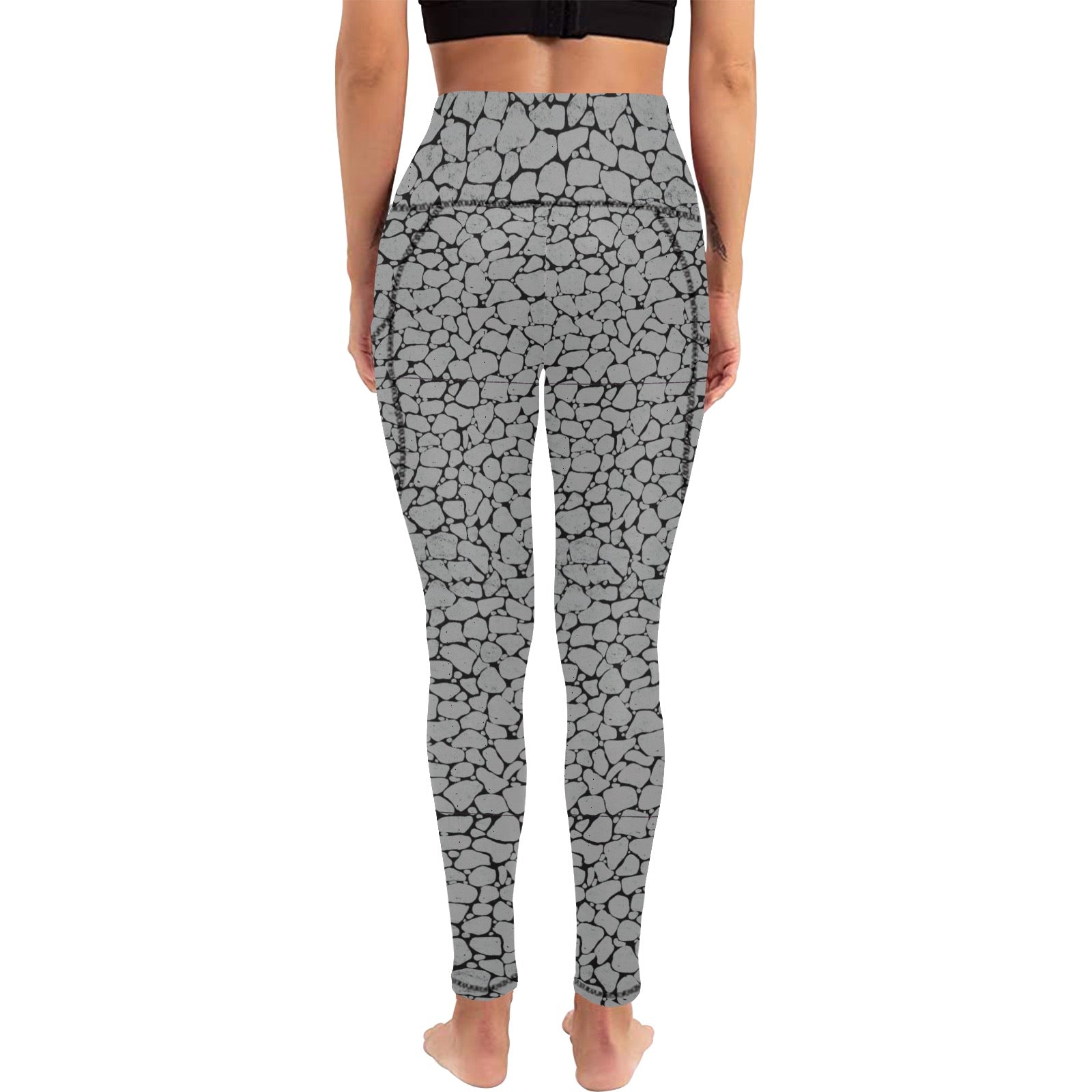 Cobblestone High Waist Leggings with Pockets