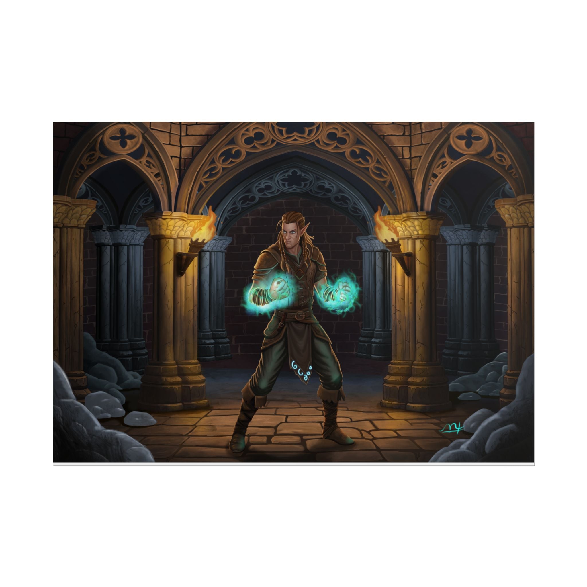 Mage Fighter Rolled Posters