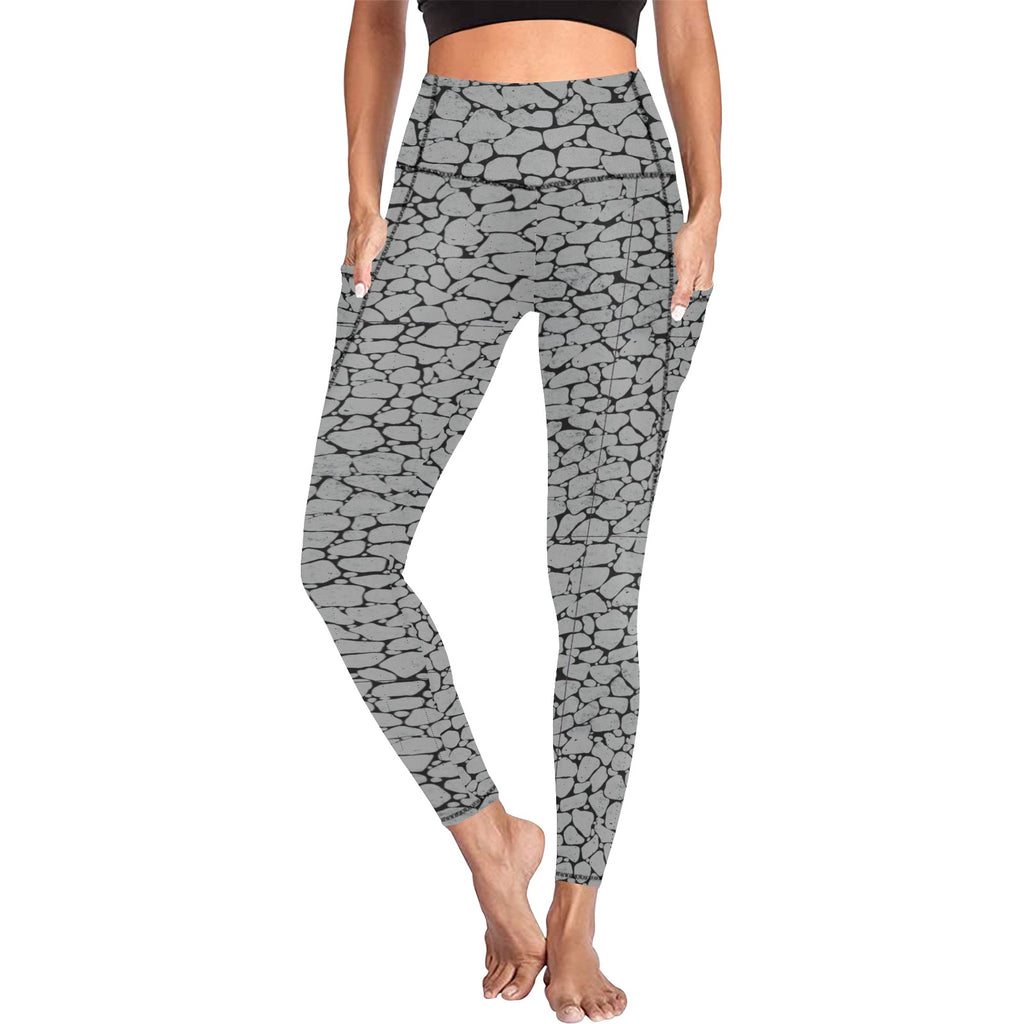 Cobblestone High Waist Leggings with Pockets