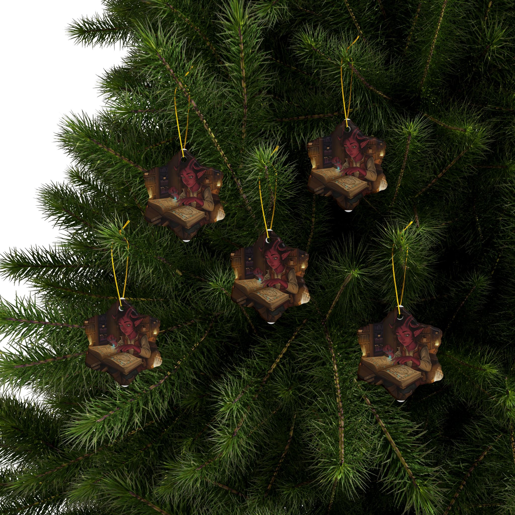 Tiefling Ceramic Ornaments