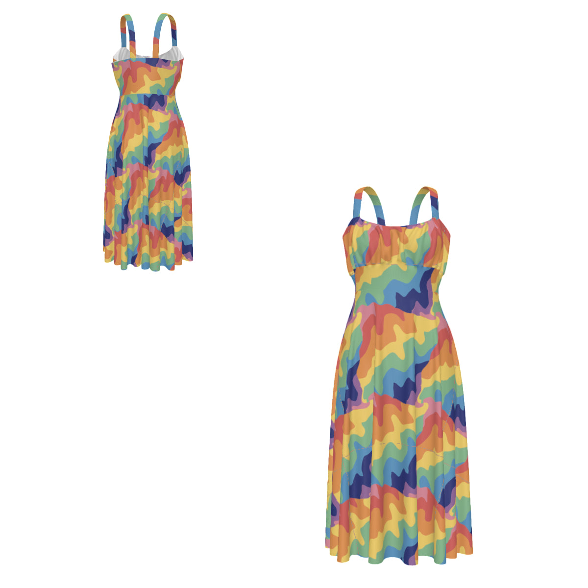 Spellbound Waves Pride Midi Dress