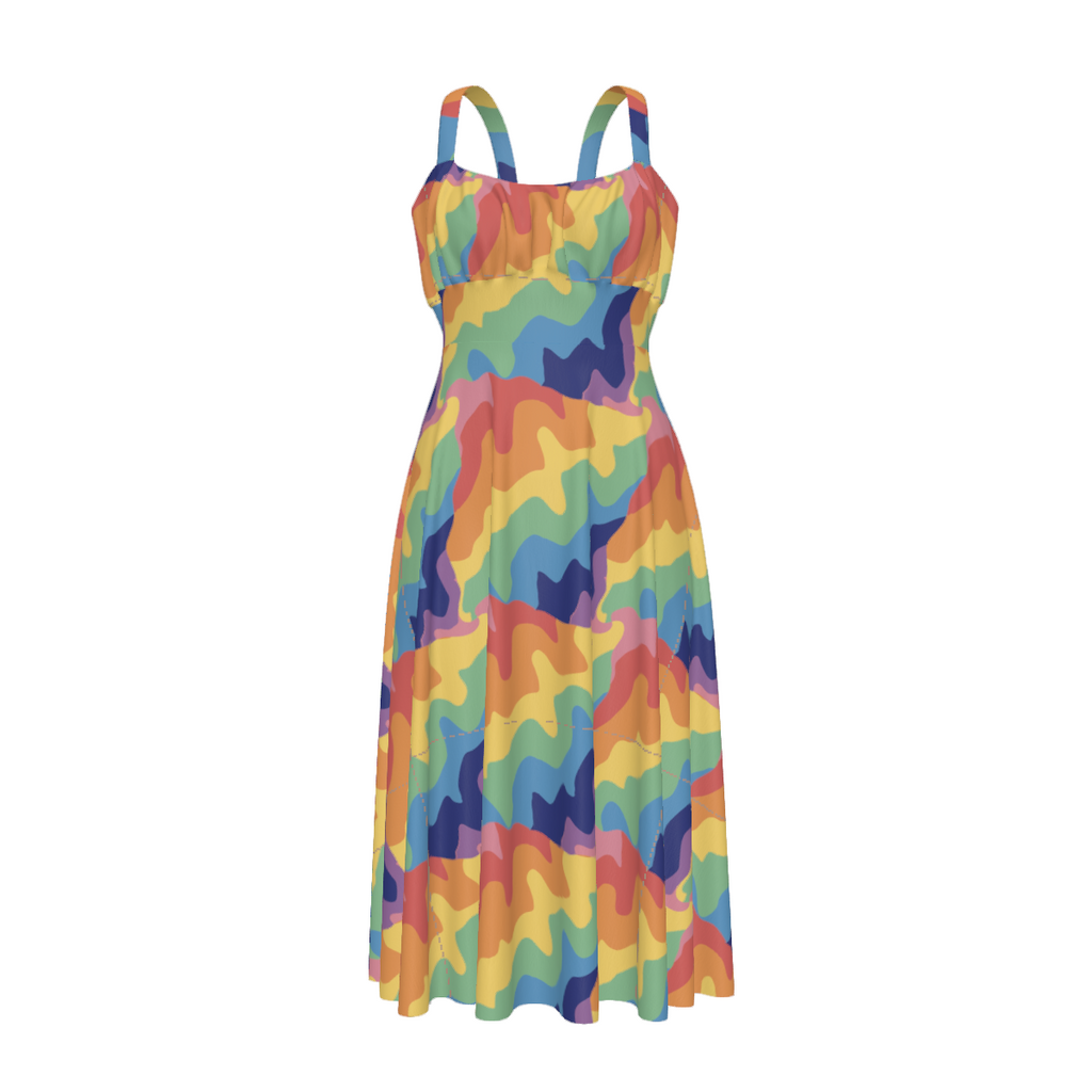 Spellbound Waves Pride Midi Dress