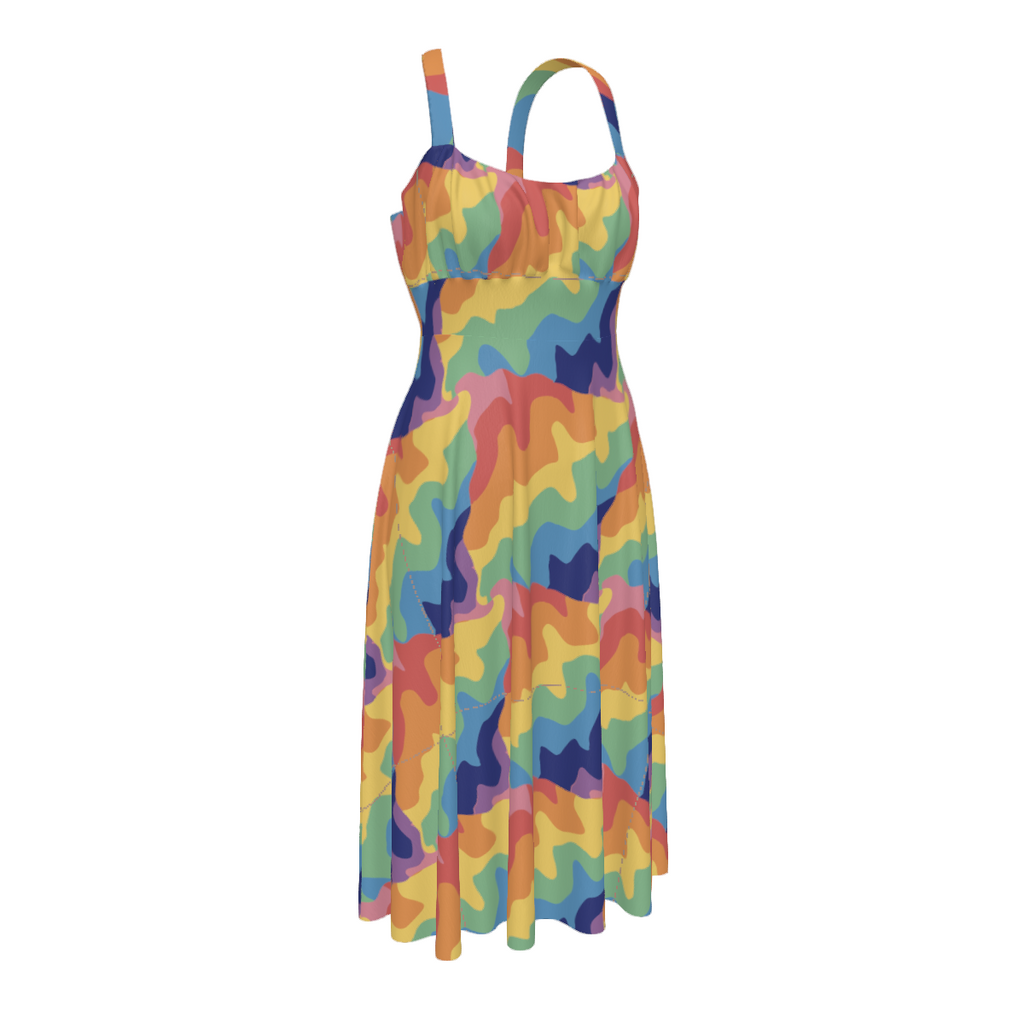 Spellbound Waves Pride Midi Dress