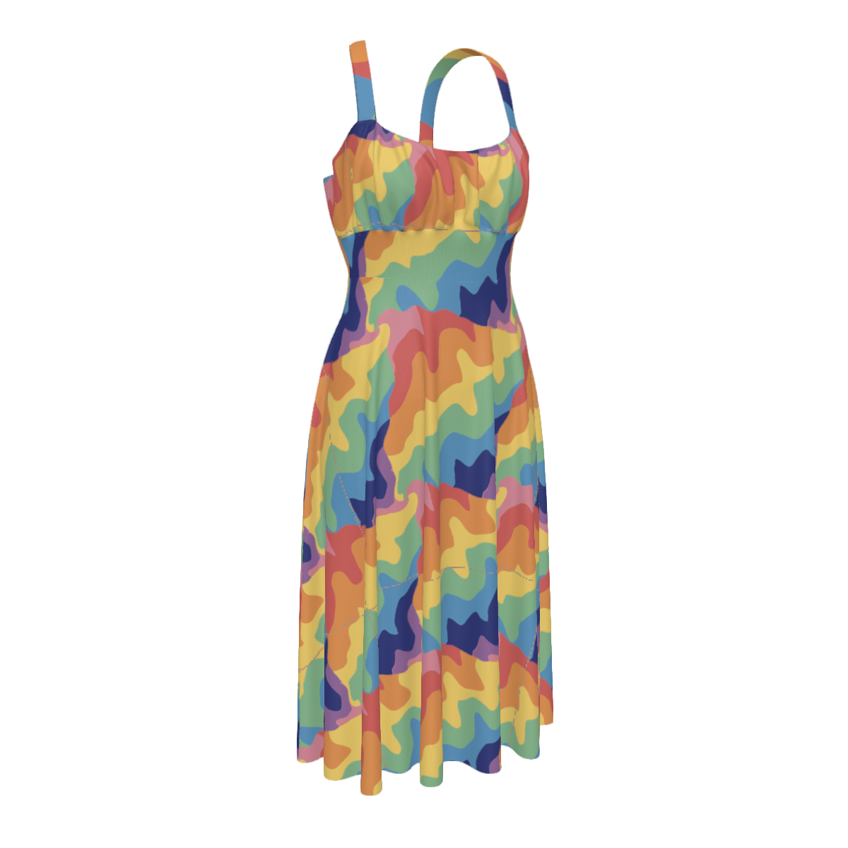 Spellbound Waves Pride Midi Dress