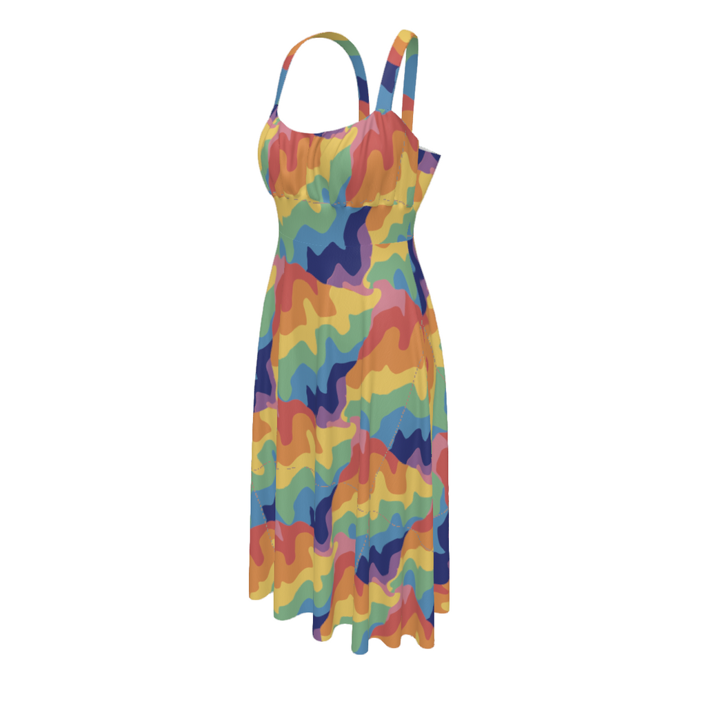 Spellbound Waves Pride Midi Dress