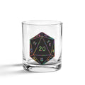 Tavern Pour Rainbow D20 Rocks Glass