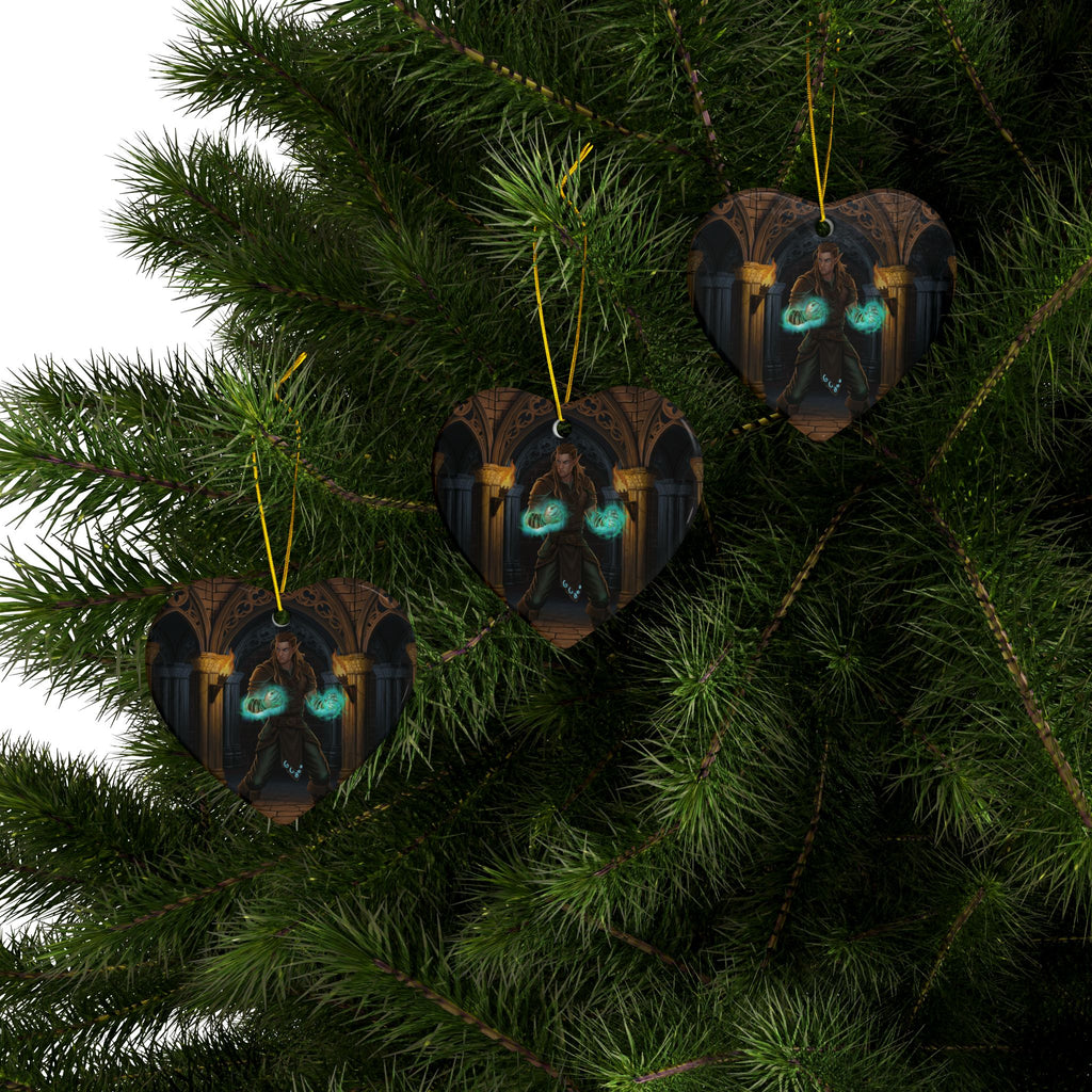 Mage Fighter Ceramic Ornaments
