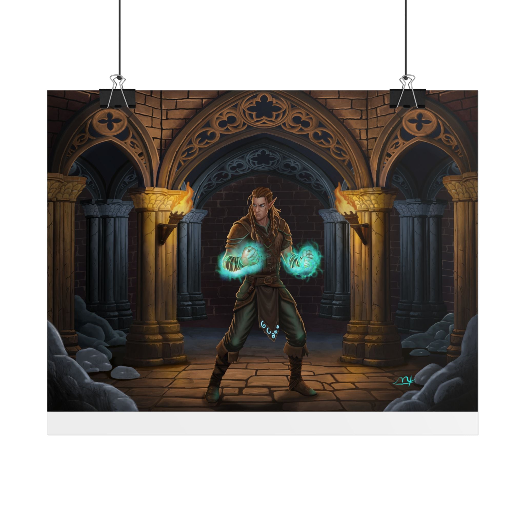 Mage Fighter Rolled Posters