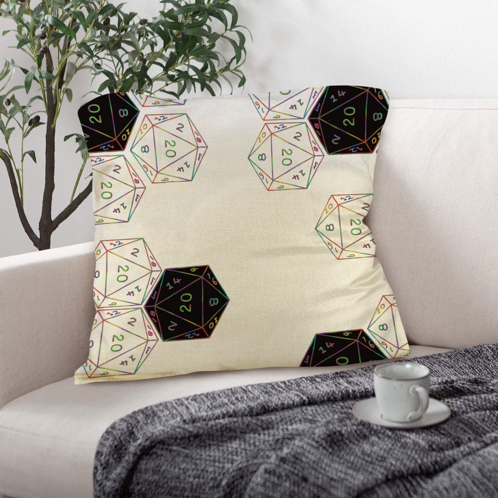 Take your case and roll the dice, Pillow