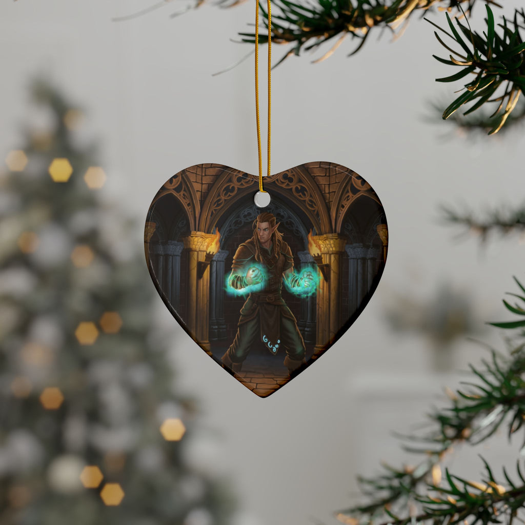 Mage Fighter Ceramic Ornaments
