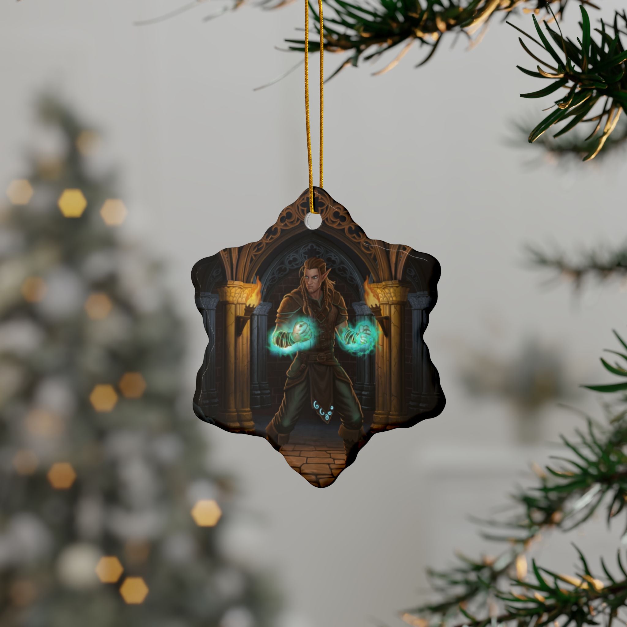 Mage Fighter Ceramic Ornaments
