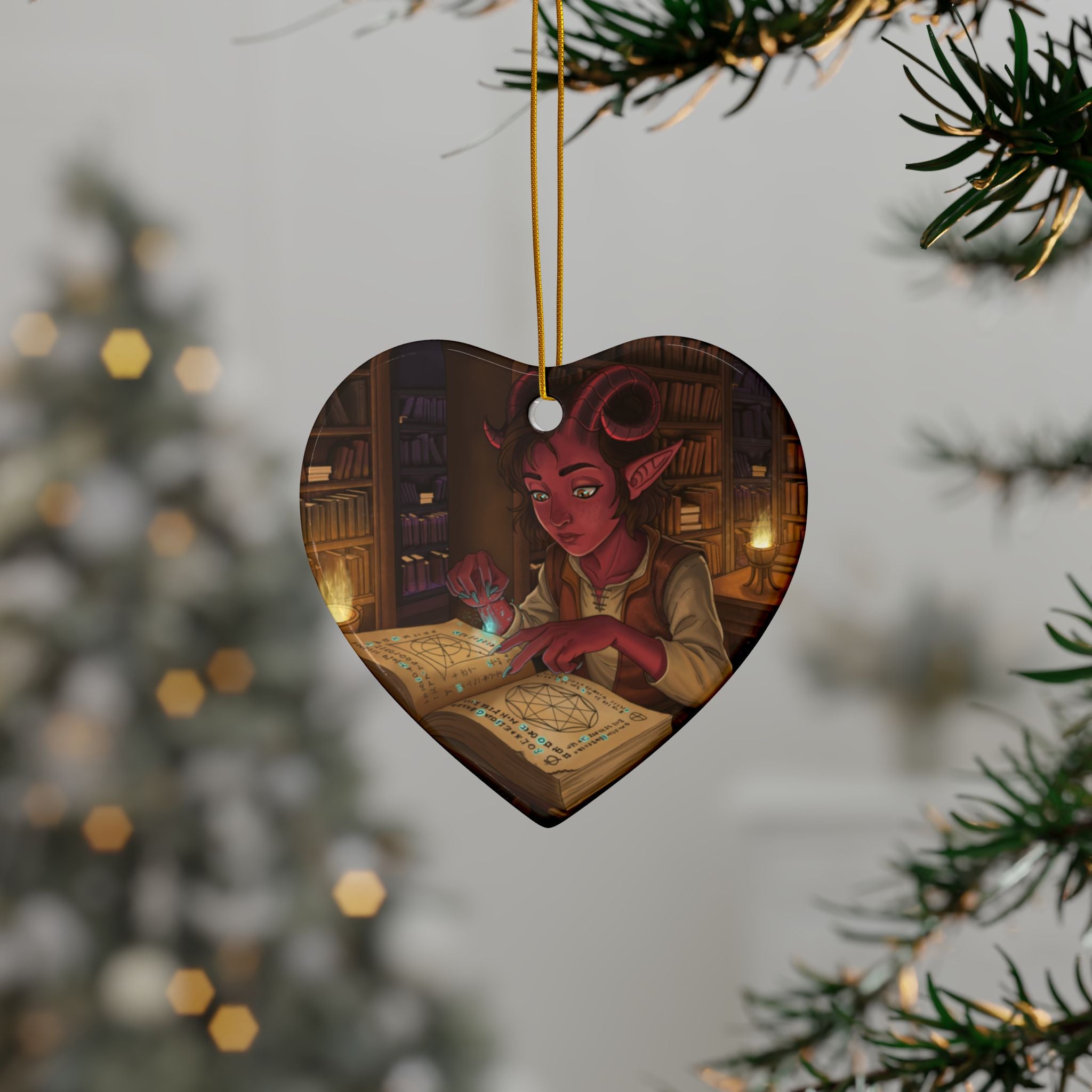 Tiefling Ceramic Ornaments