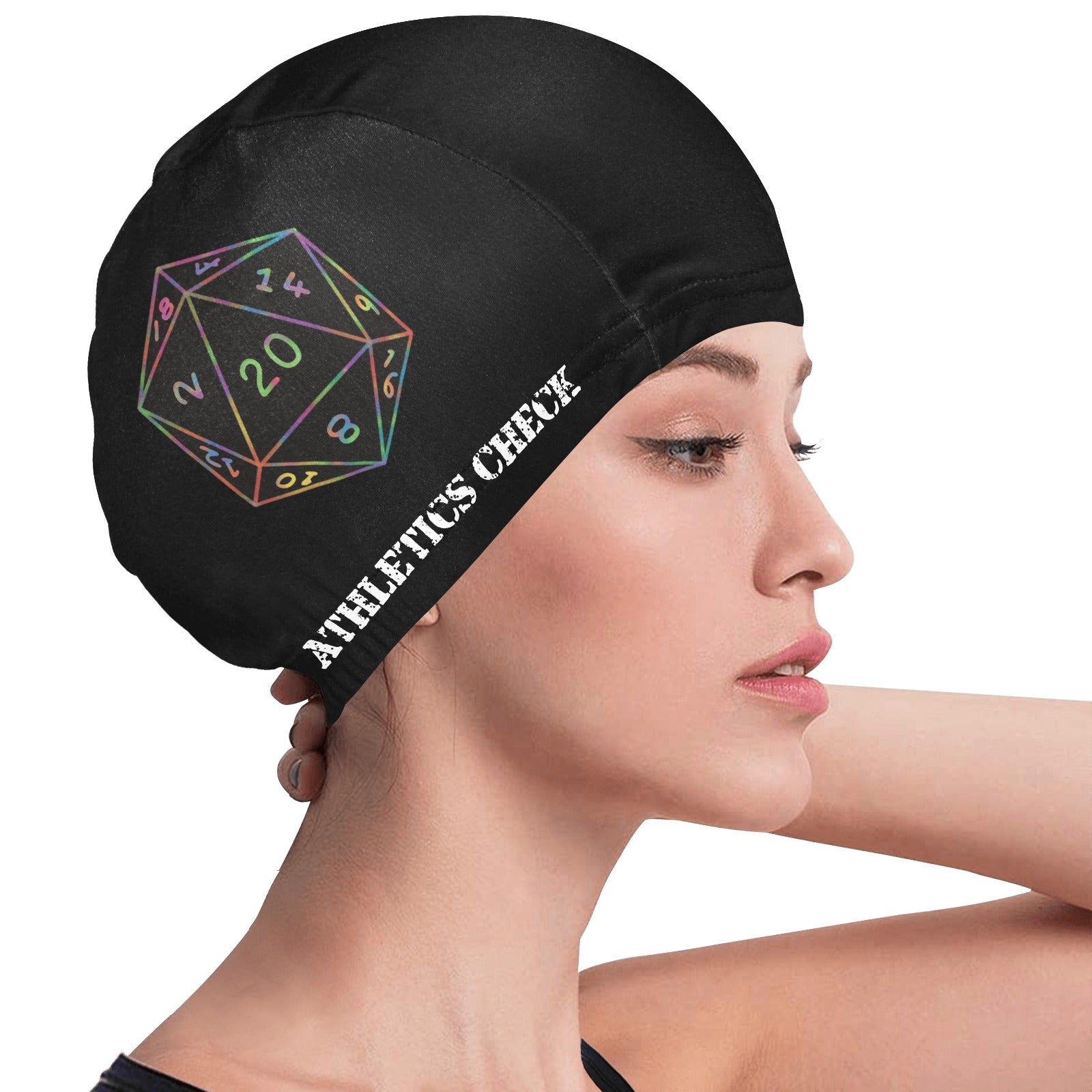 Athletics Check Swimming Cap - Roll for Speed