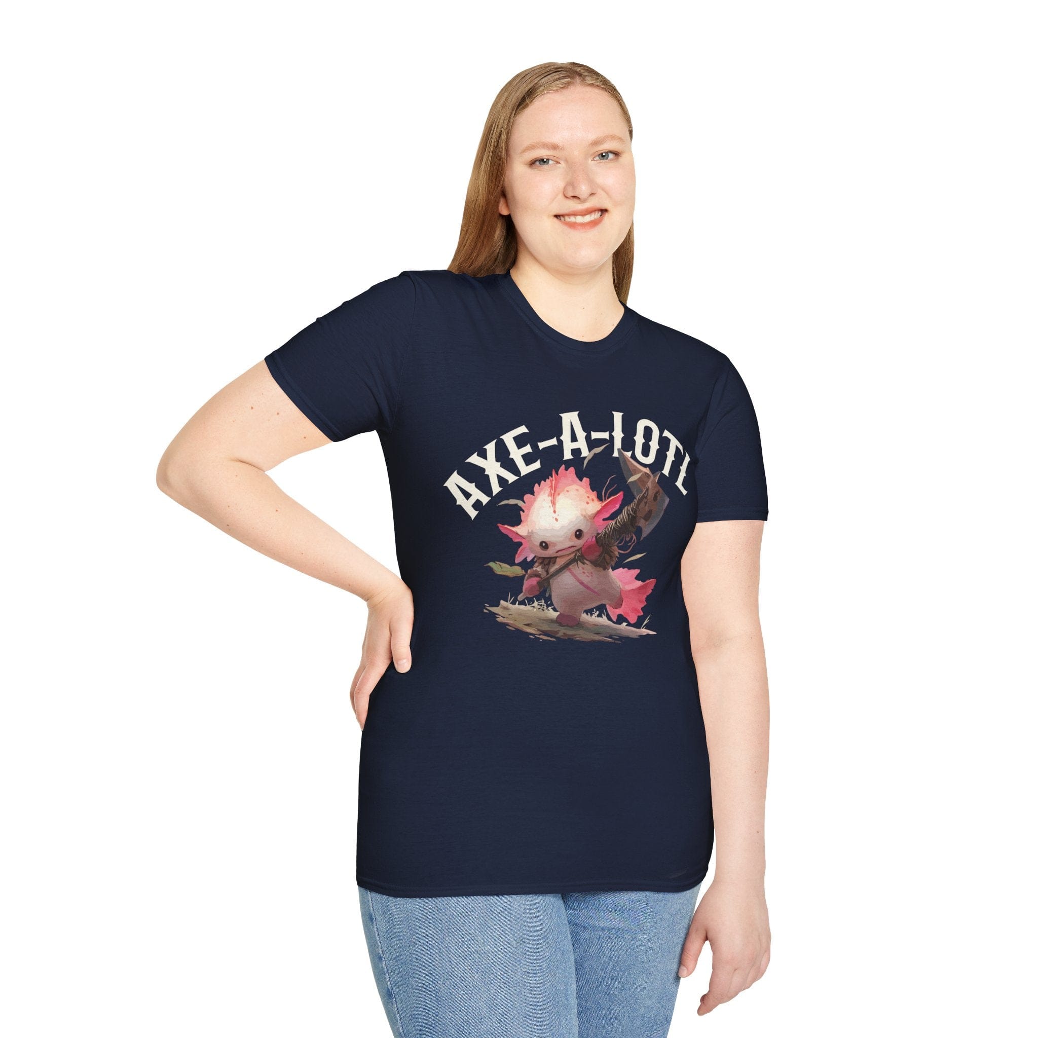 Axe-A-Lotl Funny Axolotl D&D T-Shirt