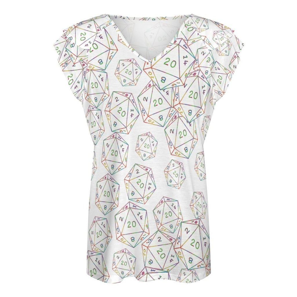 Lotus Leaf V-Neck T-Shirt