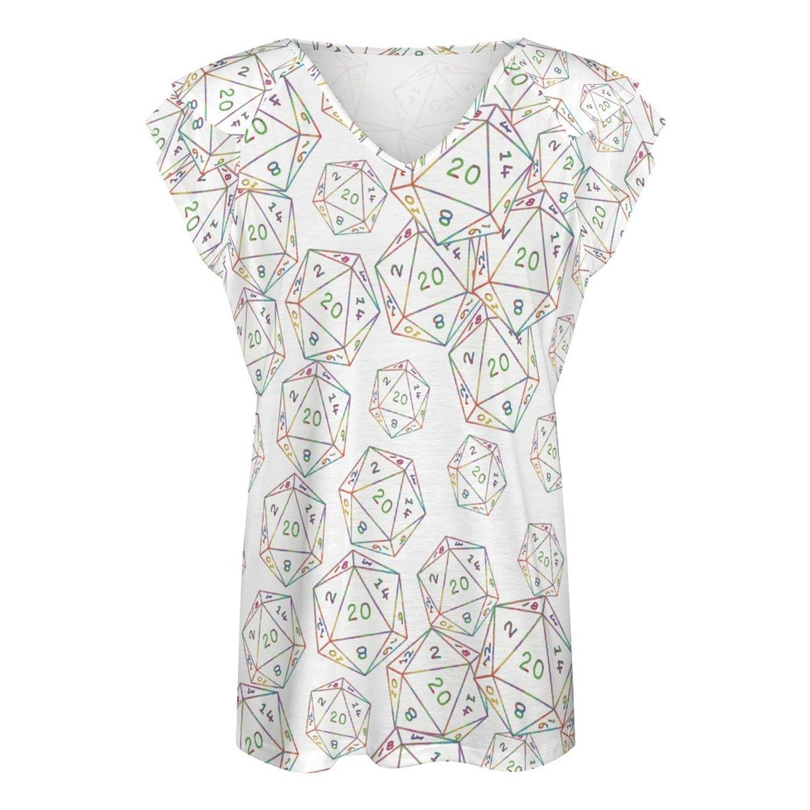 Lotus Leaf V-Neck T-Shirt