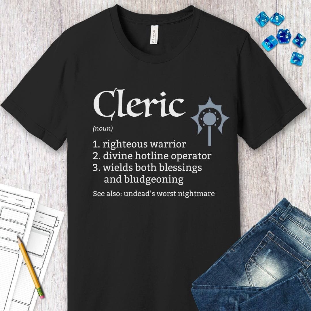Cleric Class Definition D&D T-Shirt