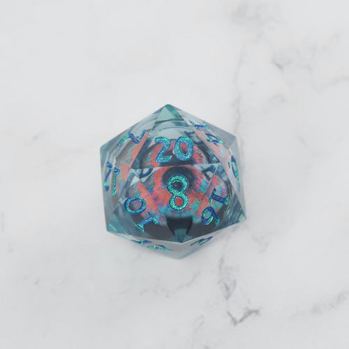 Cthulhu's Eye |  7 Piece Moving Eye DnD Dice Set | Acrylic RPG Gaming Dice
