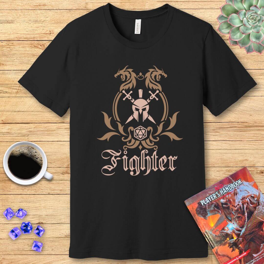 D&D Fighter Class Simple Emblem T-Shirt
