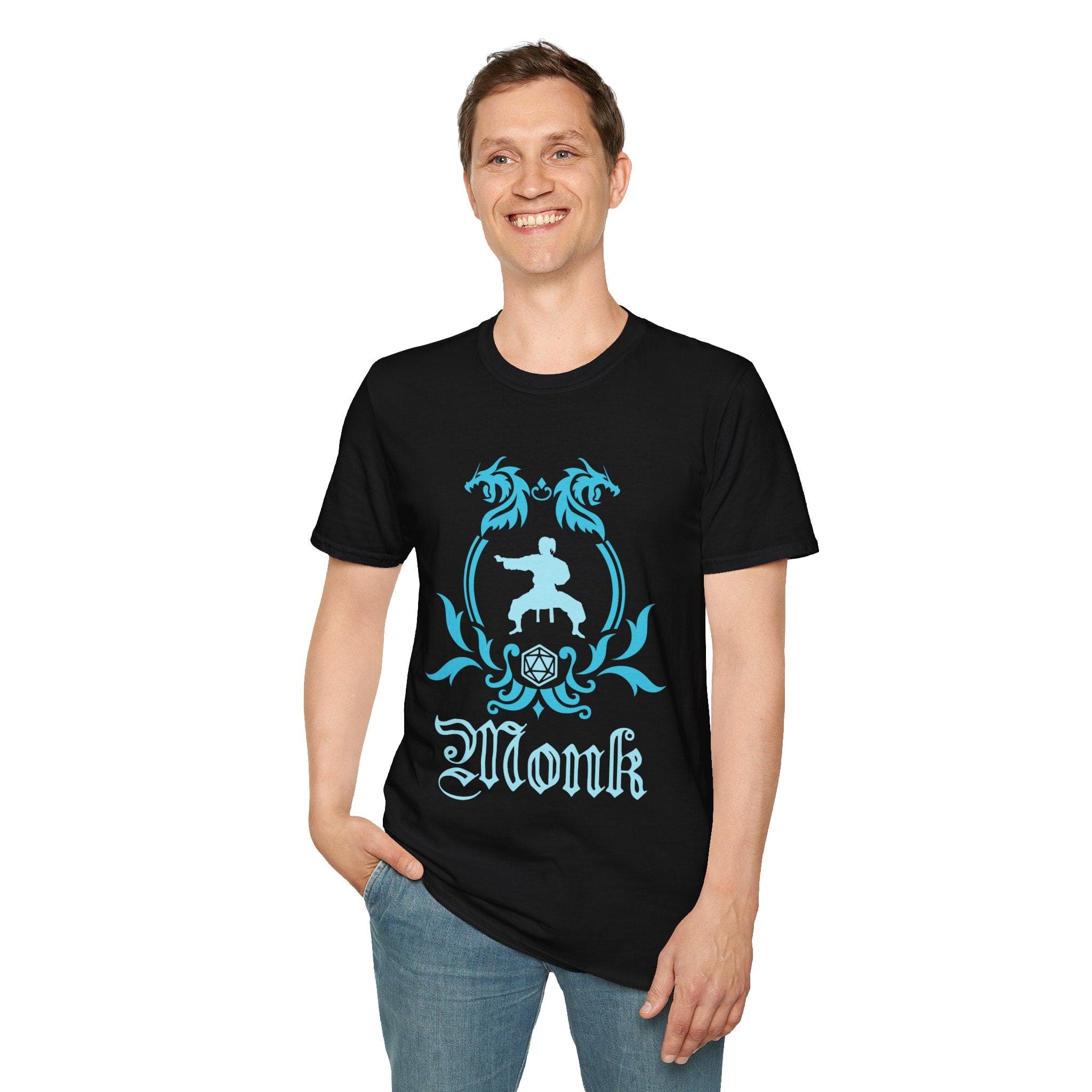 D&D Monk Class Simple Emblem T-Shirt